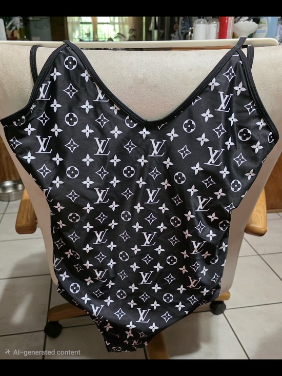 Other - Black and White Monogram One-Piece Swimsuit